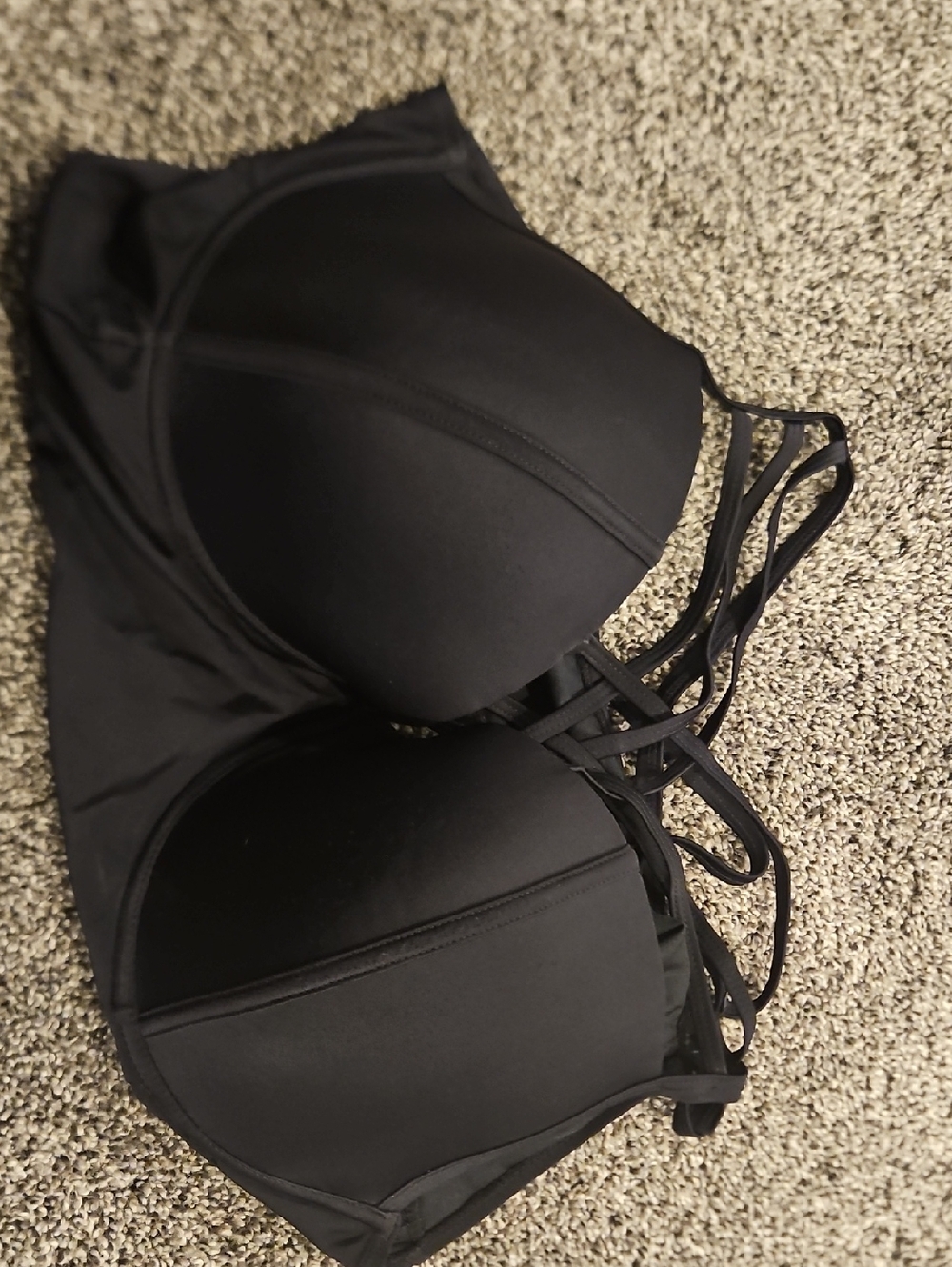 2 PIECE Swim - Black Push-Up Top & Shorts